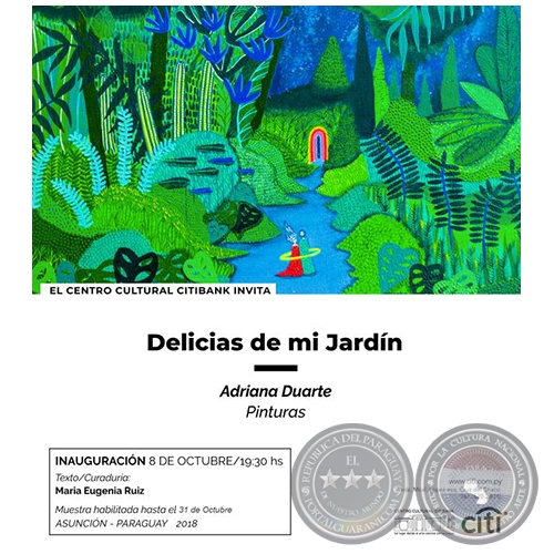 DELICIAS DE MI JARDIN - Pinturas de Adriana Duarte - Lunes, 08 de Octubre de 2018